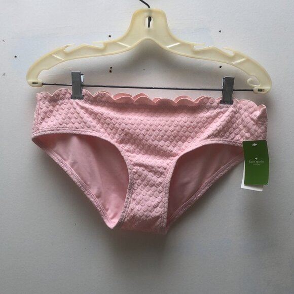Kate Spade Pink Marina Piccola  textured Scalloped Bikini Size Large strapless - Picture 14 of 16